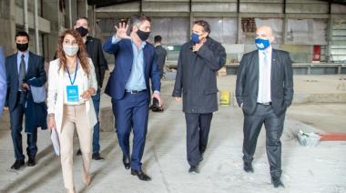 Pérez junto a Katopodis, recorrieron la obra del natatorio