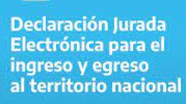 El Gobierno eliminó el requisito de la declaración jurada electrónica para ingresar o salir del país