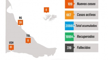 COVID-19: 109 nuevos positivos en TDF