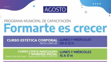 "Formarte es crecer": nuevos cursos y talleres con salida laboral