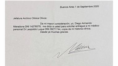 Pericia oficial: la Justicia comprobó que el médico Luque falsificó la firma de Diego Maradona