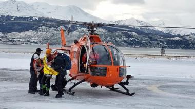 Un hombre tuvo que ser rescatado en helicóptero de la Laguna Ceniza