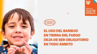 El uso del barbijo en Tierra del Fuego también deja de ser obligatorio