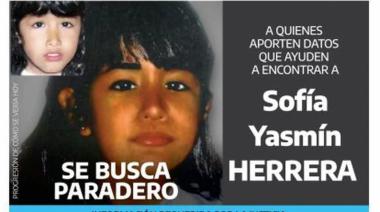 El Gobierno Nacional aumentó a 5 millones de pesos la recompensa para quienes brinden datos sobre el paradero de Sofía Herrera